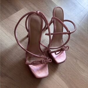 Elegant Pink Strappy Heels